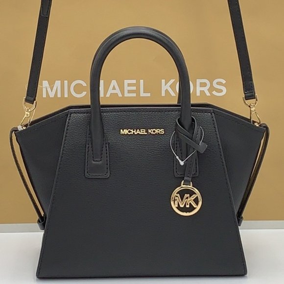 Michael Kors Avril Small Leather Top-Zip Satchel Black color - Picture 9 of 16